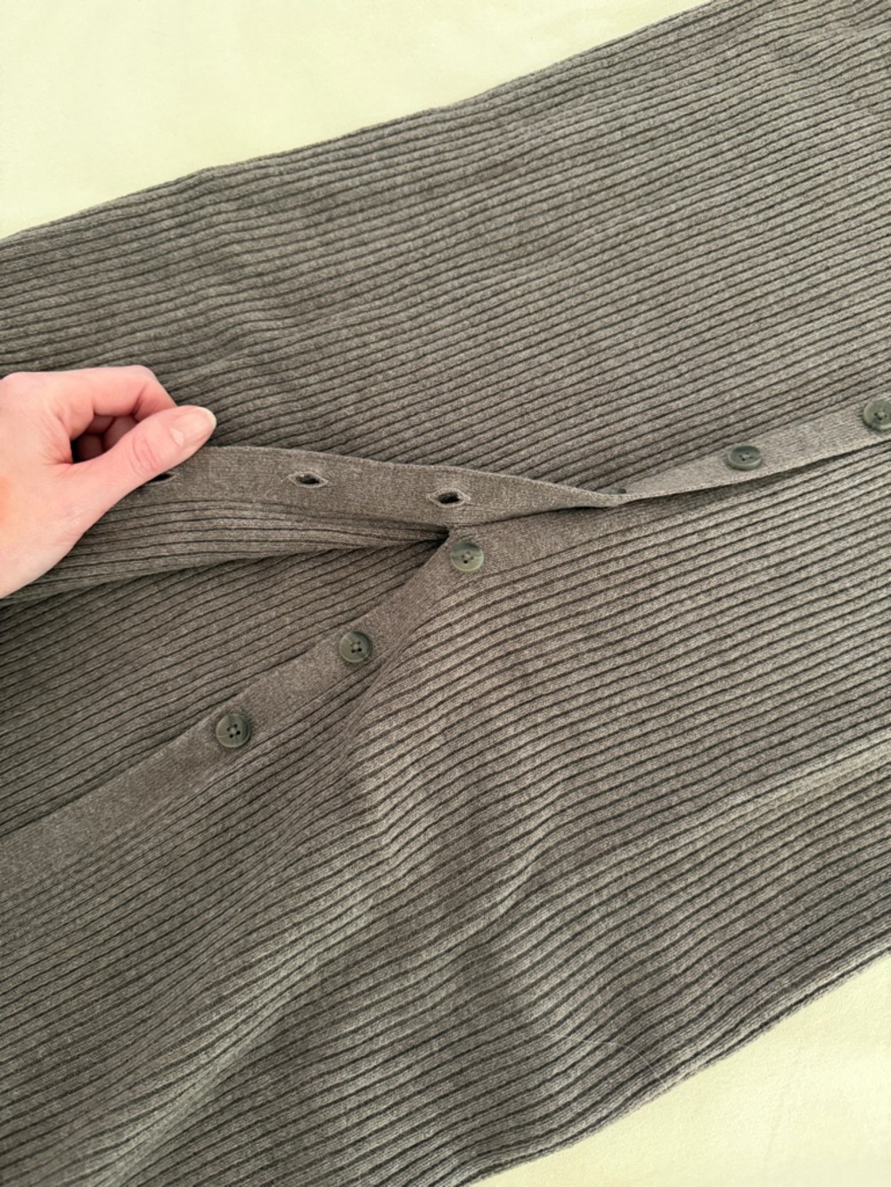 GAP Taupe Button-Front Collared Knit Midi Dress NWT - Picture 4 of 6